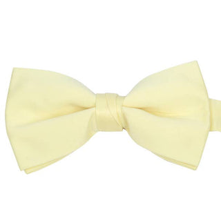 Light Yellow Men's Clip-On Bow Tie