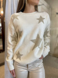 Ivory Star Pattern Sweater