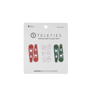 Teleties Holiday Confetti Hair Clips (6 ct)