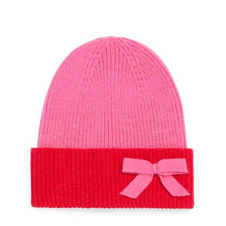 Pink/Red Bow Beanie