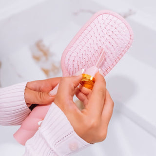 Teleties Detangler Brush for Medium Hair Bubblegum Pink