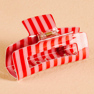 The Darling Effect Claw Clip - Peppermint Stripe