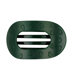 Teleties O Christmas Tree Large Flat Round Hair Clip