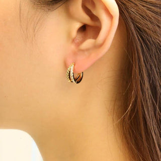 Gold Double Hoop Earrings