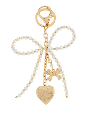 Pearl Bow Bag Charm