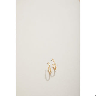 Spartina 449 Bristol Hoop Earrings 20mm White Opal