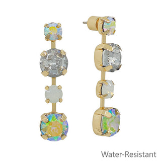 Light AB Crystal 1" Stud Drop Earring