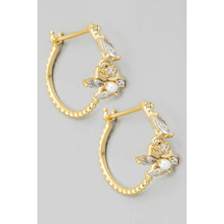 Dainty Rhinestone Mini Huggie Hoop Earrings