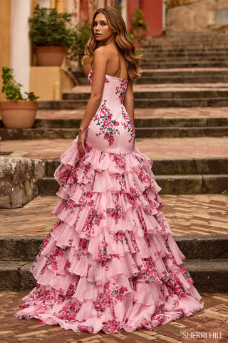 Sherri Hill 57144 - Pink Print Size 2