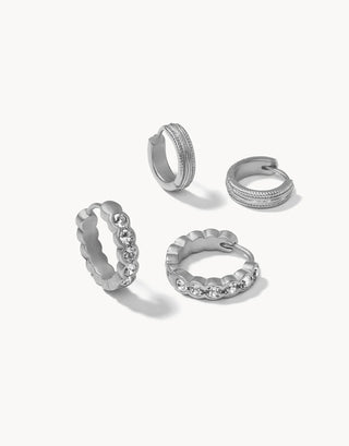 Spartina 449 Simple Hoop Earring Set - Silver