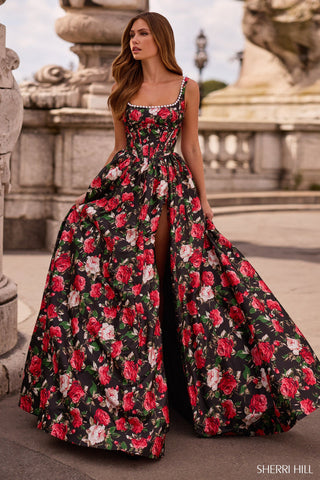 Sherri Hill 57725 - Black Print Size 2