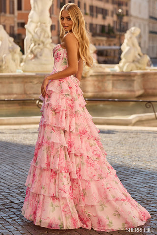 Sherri Hill 57820 - Pink Print Size 4