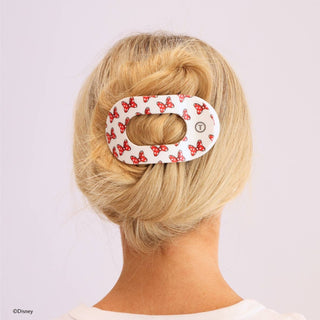 Teleties x Disney Flat Round Hair Clip | Large | Minnie Mouse Loves Her Bows!