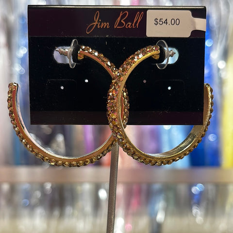 Jim Ball PV405 - Metallic Sunshine Hoop Earrings