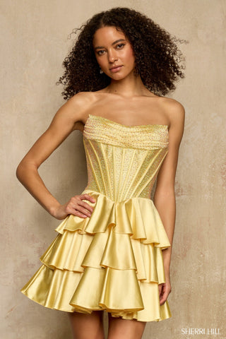 Sherri Hill 58266 - Yellow Size 14