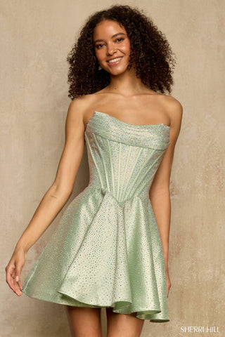Sherri Hill 58328 - Sage Size 0