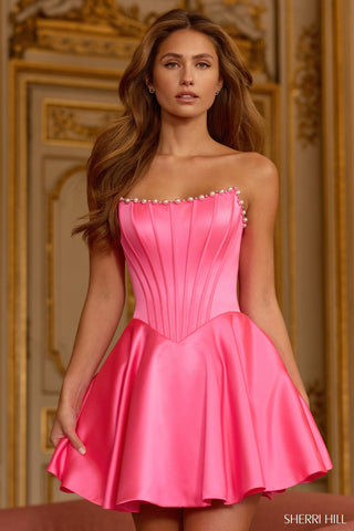 Sherri Hill 58114- Candy Pink Size 6
