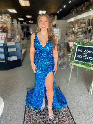 Jovani 43623 - Peacock Size 4