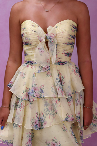 Sherri Hill 58059 - Yellow Print Size 2