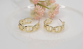Small Gold Chain Hoops
