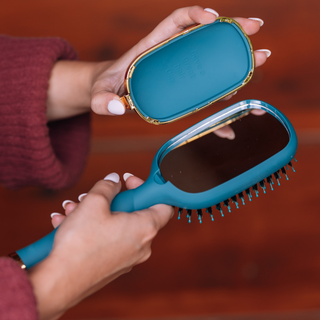 Teleties Boar Bristle Brush - Teal With It