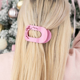 Teleties Just Add a Bow Medium Flat Round Hair Clip