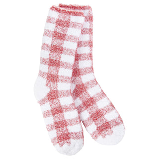 Knit Pickin Fireside Crew OS Crimson Check