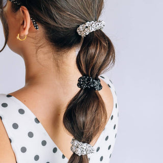 Teleties Polka Dot Party Small Silk Scrunchie