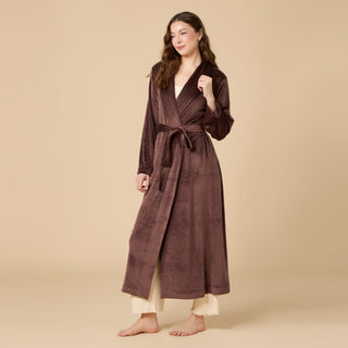 Softies Serenity Wrap Robe - Espresso