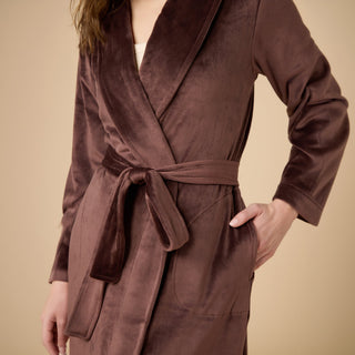 Softies Serenity Wrap Robe - Espresso