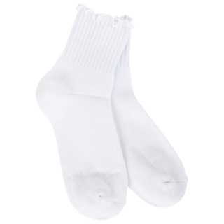Quarter Ruffle OS White