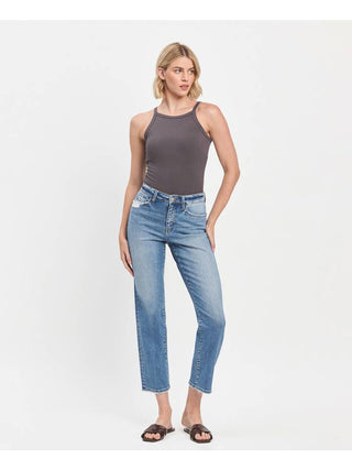 Vervet High Rise Tapered Straight Jeans