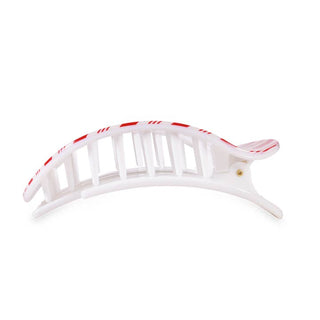 Teleties Flat Round Hair Clip | Large | Candy Cane Crush