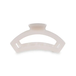 Teleties Open Coconut White Medium Hair Clip