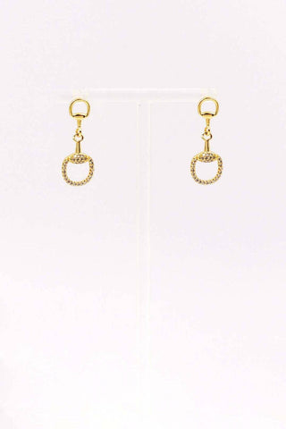 Horse Bit Gold 1" Earrings
