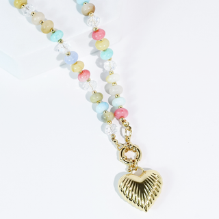 Treasure Jewels Multi Puff Heart Necklace