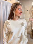 Ivory Star Pattern Sweater
