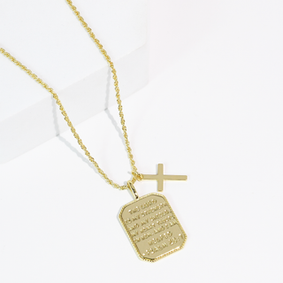 Treasure Jewels Psalm 28:7 Gold Necklace