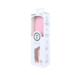 Teleties Detangler Brush for Medium Hair Bubblegum Pink