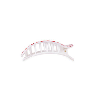 Teleties Flat Round Hair Clip | Small | Candy Cane Crush