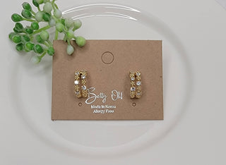 Dainty Gold CZ Hoops