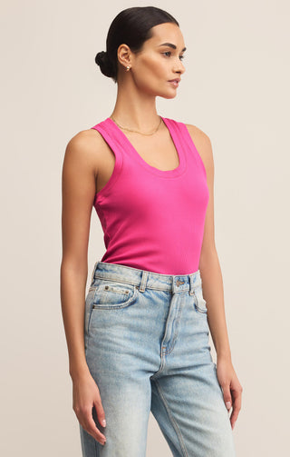 Z Supply Sirena Rib Tank - Island Pink