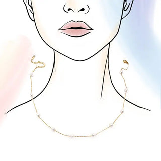 Dainty Pearl Gold Necklace