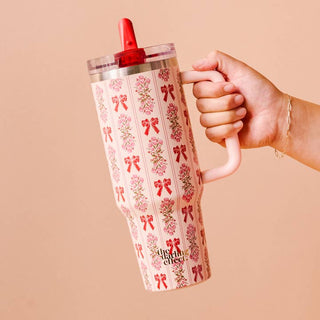 The Darling Effect 40 oz Lifestyle Flip Straw Tumbler - Oh So Merry