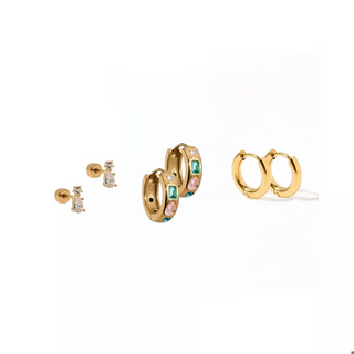 LINNY CO Huggie & Screwback Stud Set - Miami
