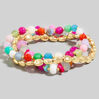 Multicolor Set of 3 Bracelets