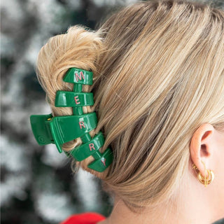Teleties Classic Large Hair Clip - Merry Everything
