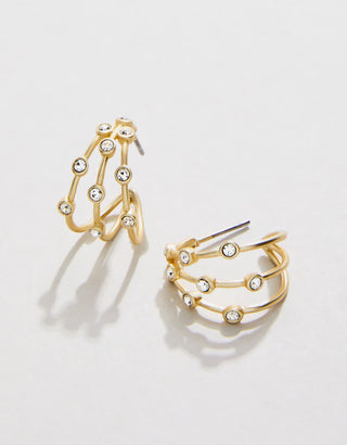 Spartina 449 Barratt Hoop Earrings - Crystal