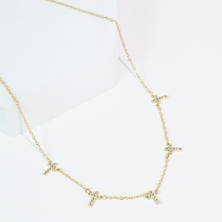 Faith Drops Necklace Gold