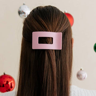 Teleties Flat Rectangle Hair Clip | Medium | Merry Pinkmas
